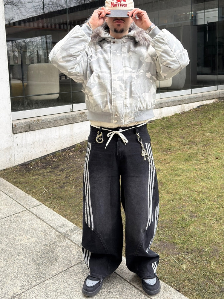 SPDC Striped Barrel Denim Jeans