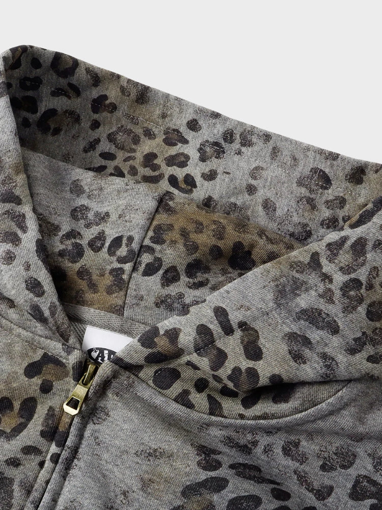 SPDC Leopard Vintage 400 GSM Washed Hoodie