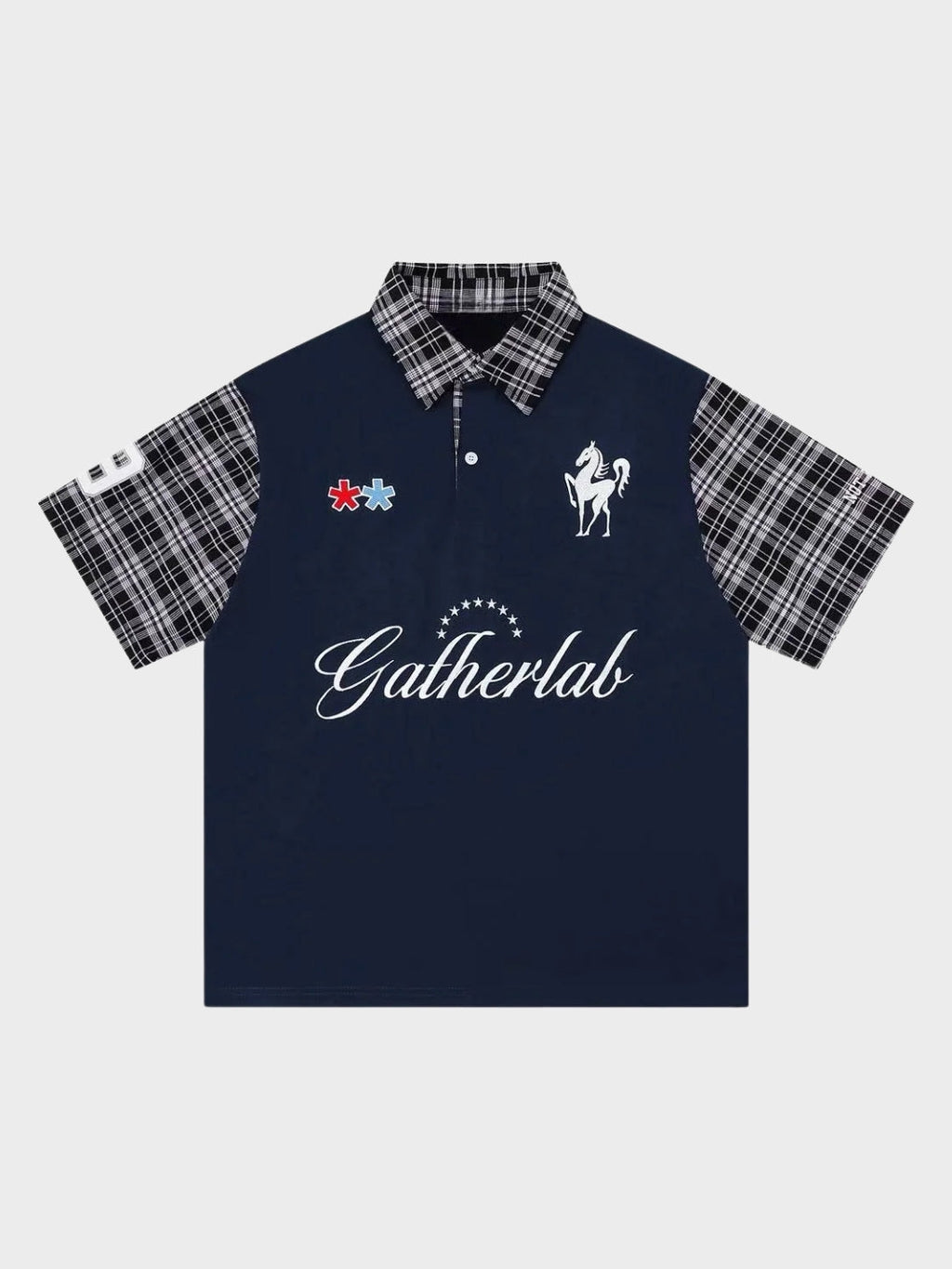 SPDC Plaid Sleeve Polo Shirt