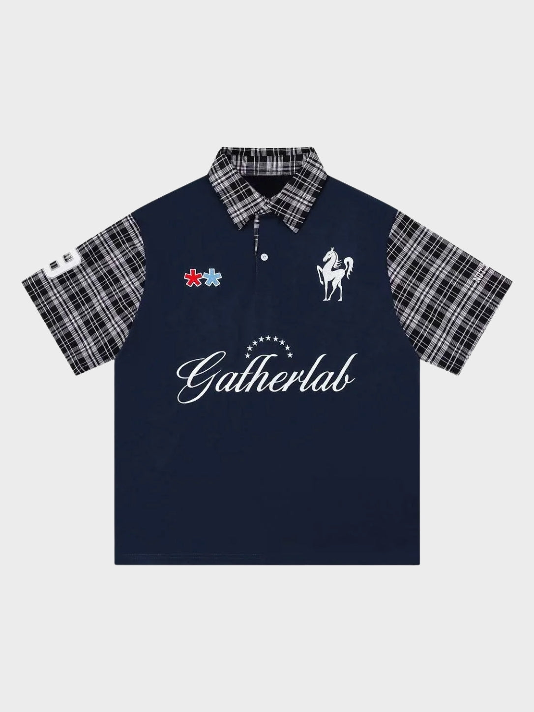 SPDC Plaid Sleeve Polo Shirt