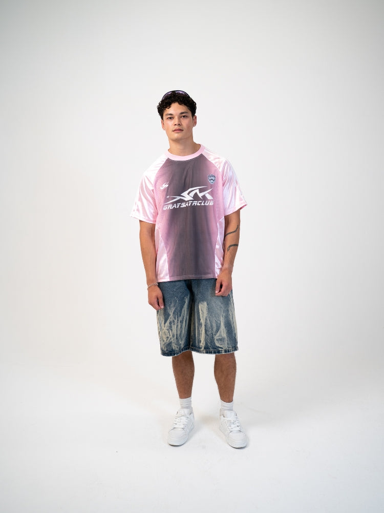 SPDC Distressed Football Mesh Tee