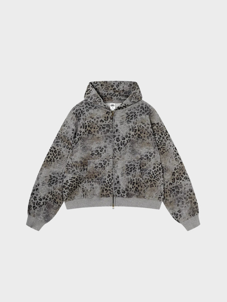 SPDC Leopard Vintage 400 GSM Washed Hoodie