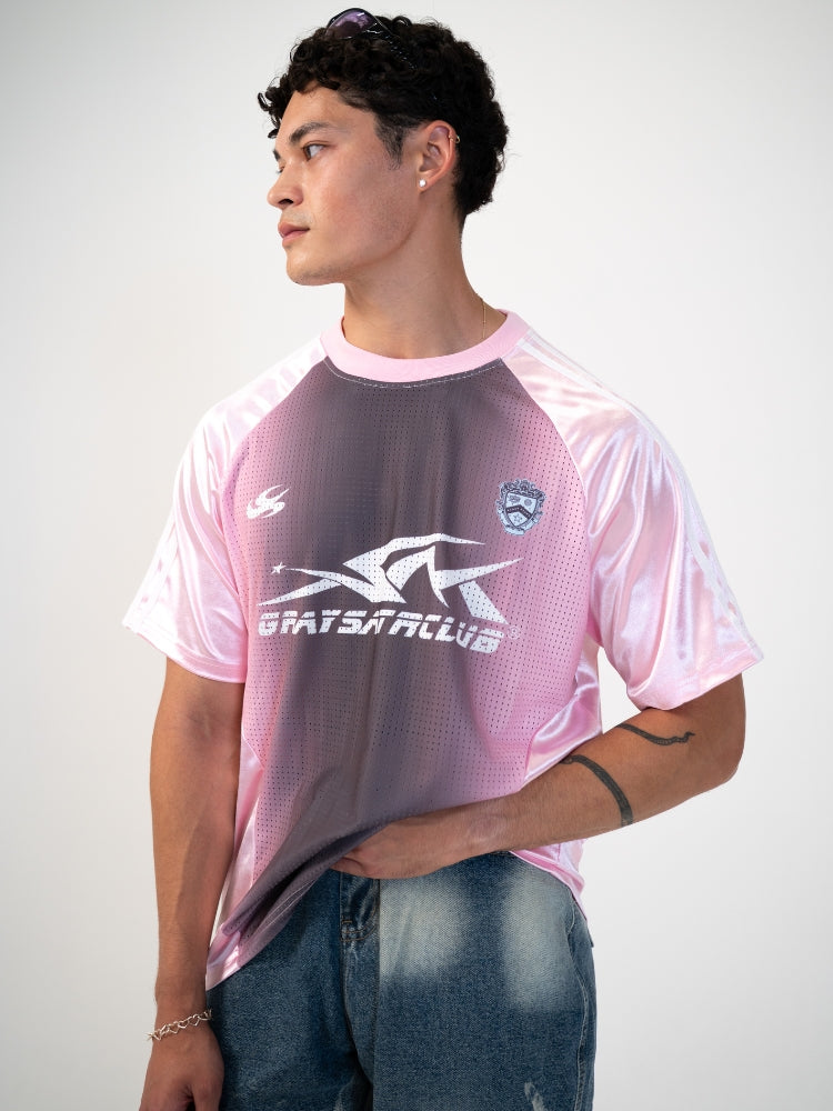 SPDC Distressed Football Mesh Tee