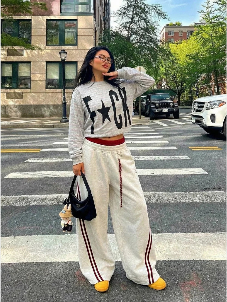 SPDC Striped Contrast Barrel Fit Joggers