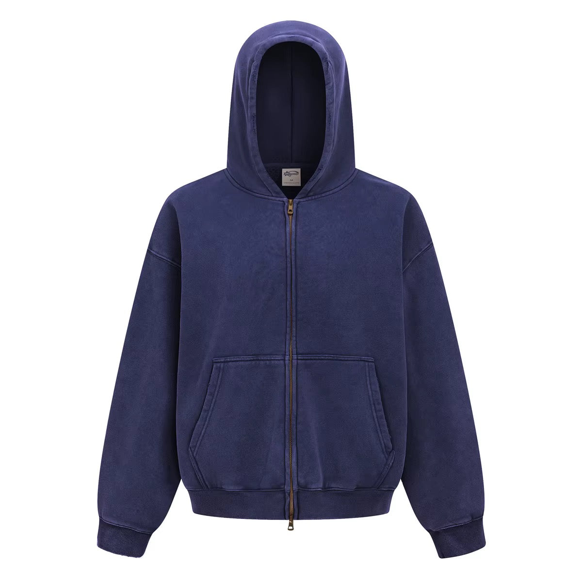 Heavyweight vintage washed zipper