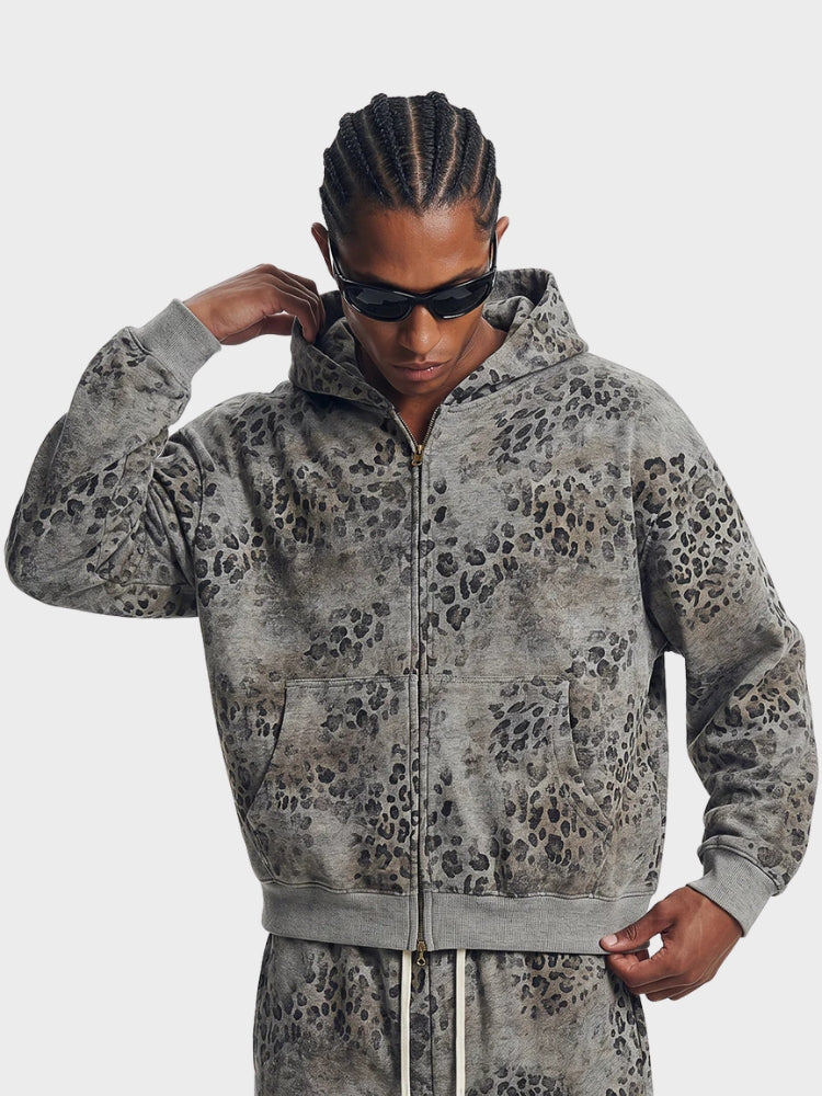 SPDC Leopard Vintage 400 GSM Washed Hoodie