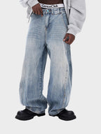 SPSC Acid Washed Baggy Denim Jeans