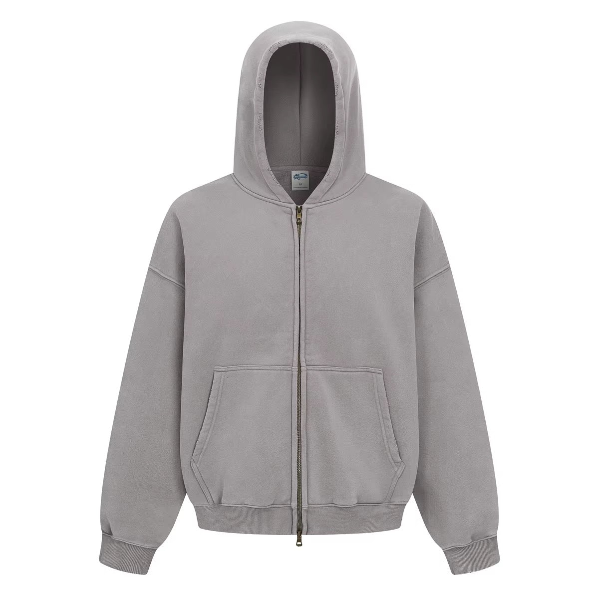 Heavyweight vintage washed zipper