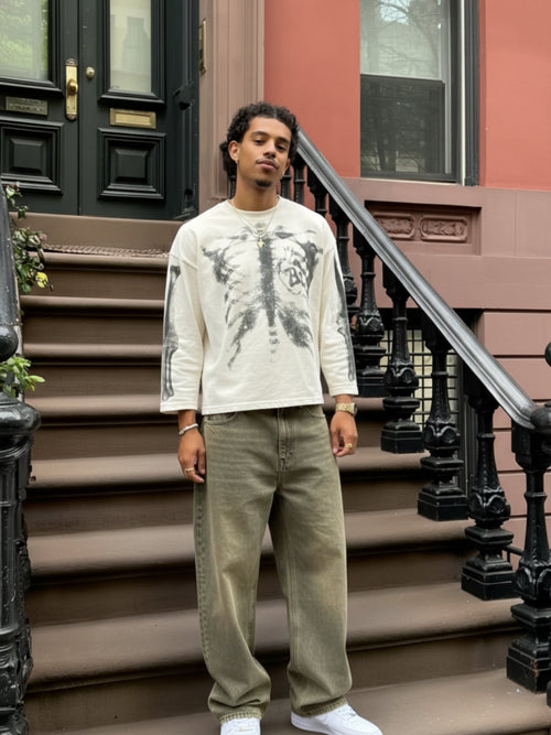 DCRB Waffle Knitted Skeleton Longsleeve