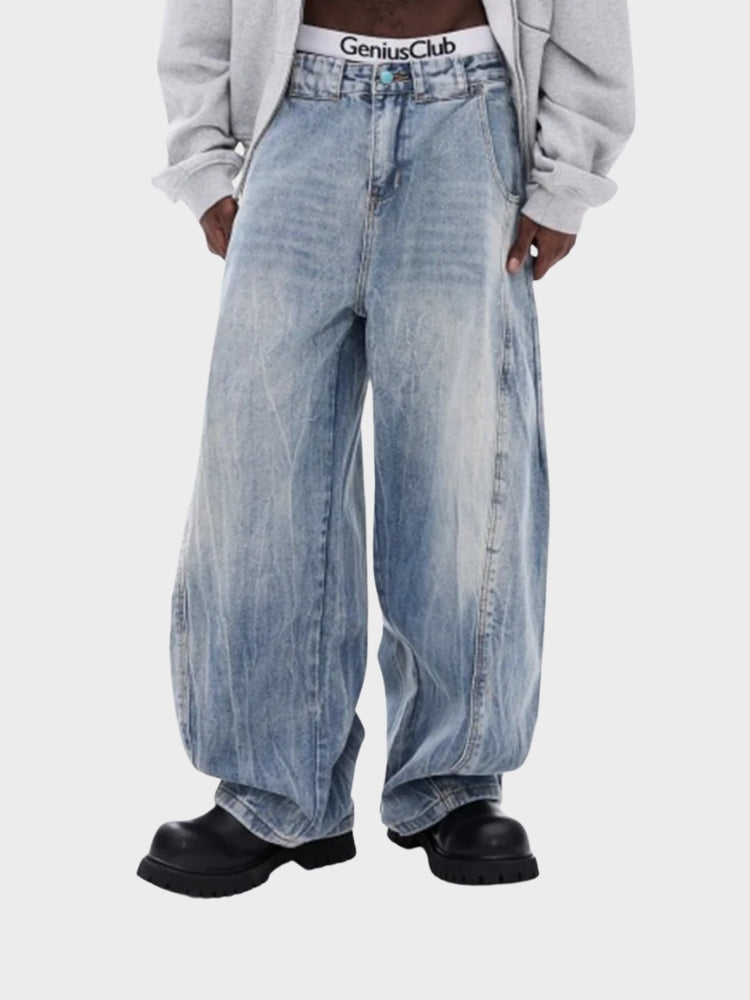 SPDC Acid Washed Baggy Denim Jeans