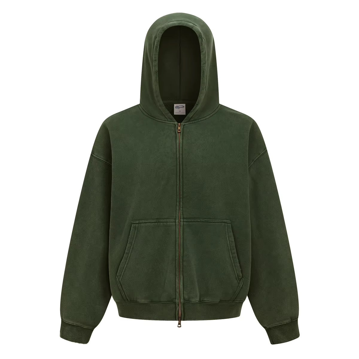 Heavyweight vintage washed zipper