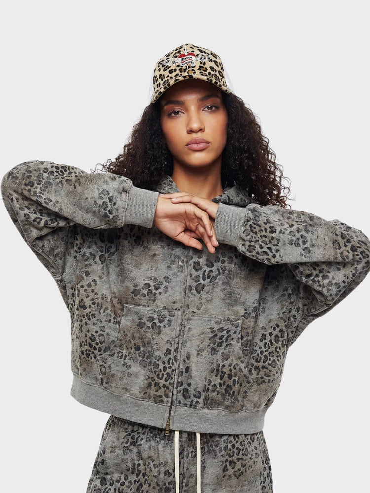 SPDC Leopard Vintage 400 GSM Washed Hoodie