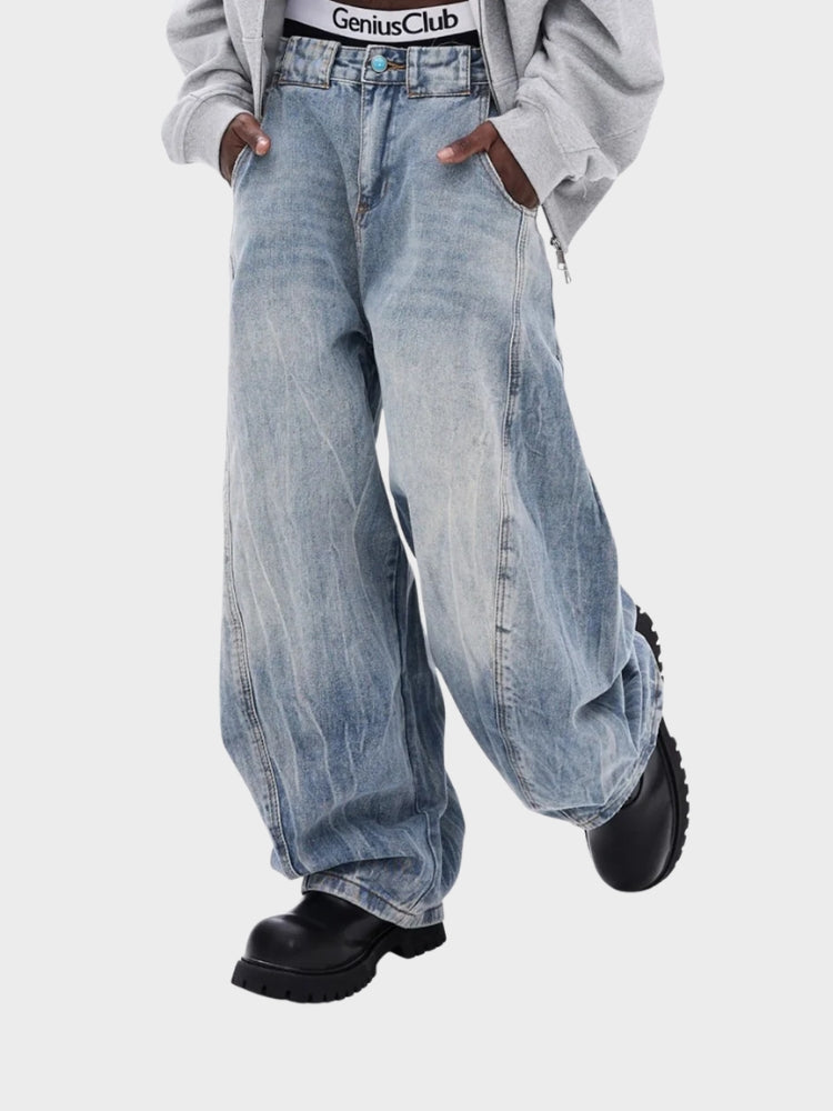 SPDC Acid Washed Baggy Denim Jeans