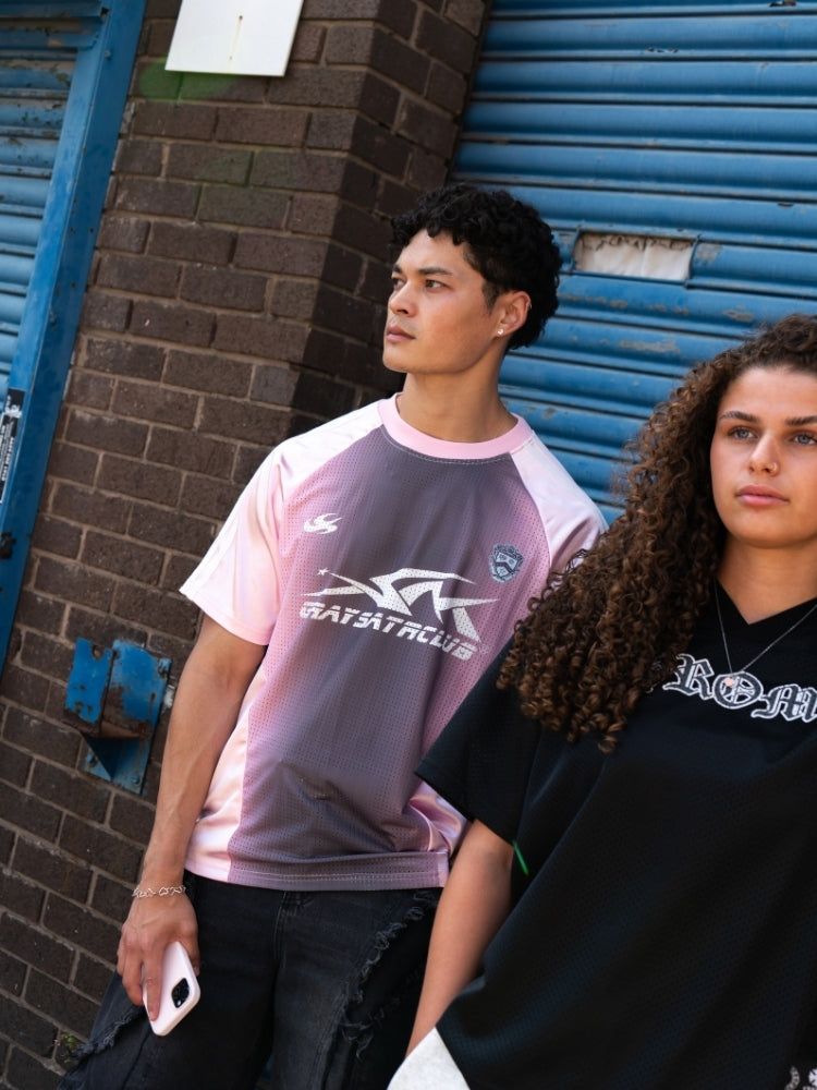 SPDC Distressed Football Mesh Tee