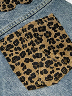 SPSC Ripped Leopard Denim Jorts