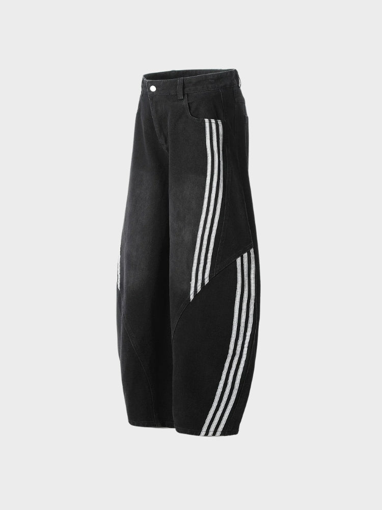 SPDC Striped Barrel Denim Jeans