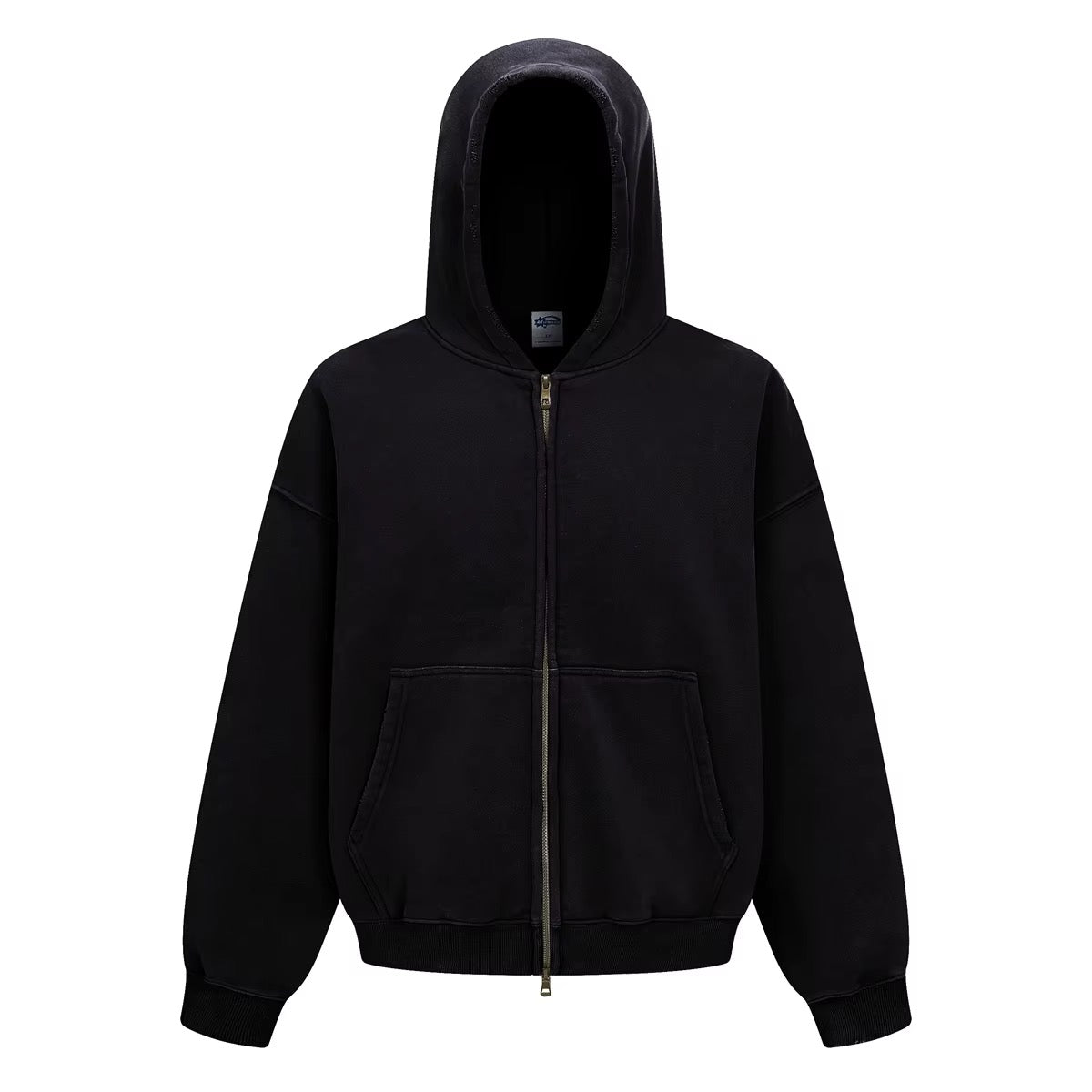 Heavyweight vintage washed zipper